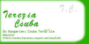 terezia csuba business card